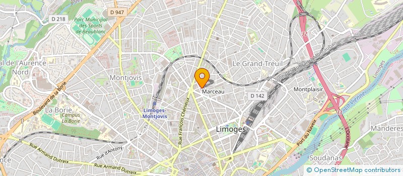 localisation de l'entreprise FLEXO à LIMOGES