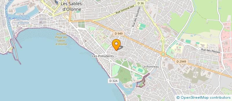 localisation de l'entreprise FLG 85 à LES SABLES D'OLONNE