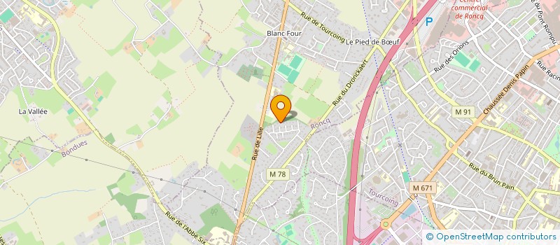 localisation de l'entreprise FLG IMMO à RONCQ