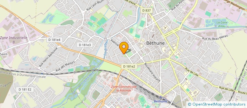 localisation de l'entreprise FLI PREVENTION à BETHUNE