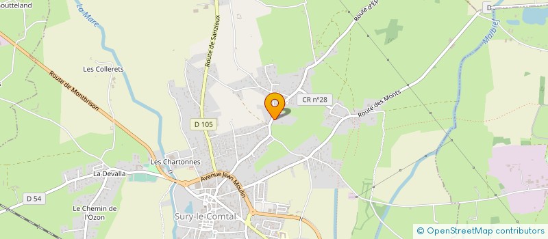 localisation de l'entreprise FLIDRO à SURY-LE-COMTAL