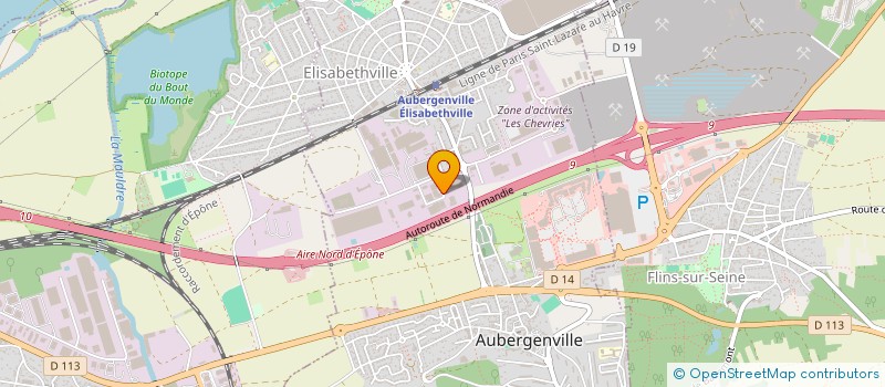 localisation de l'entreprise FLINS T.P. à AUBERGENVILLE