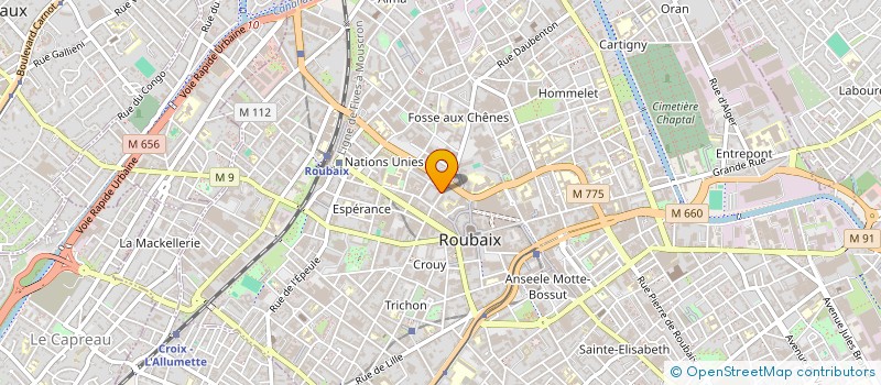 localisation de l'entreprise FLIPO REPROGRAPHIE  ROUBAIX