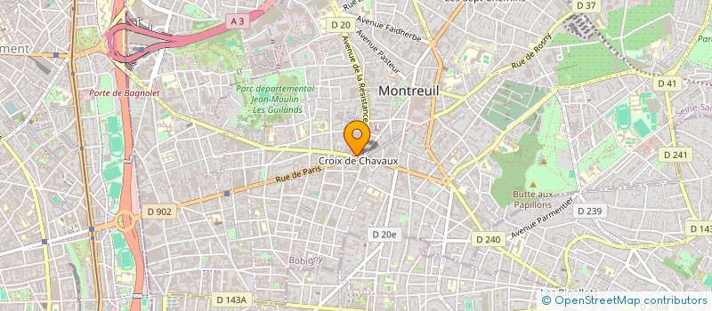 localisation de l'entreprise FLIPPO  MONTREUIL