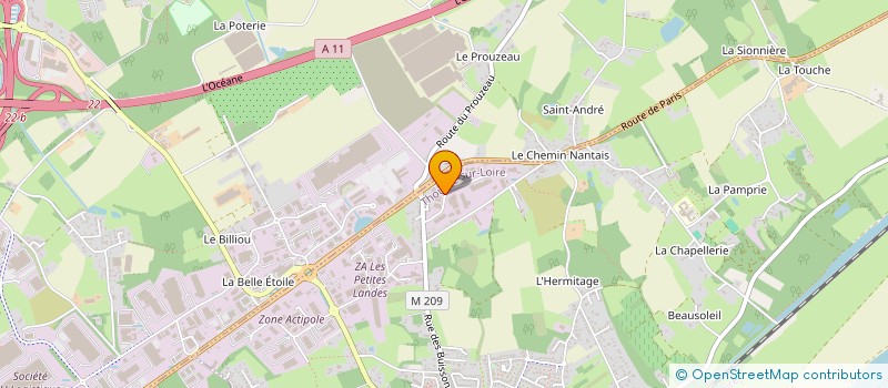 localisation de l'entreprise FLM ELEC à THOUARE-SUR-LOIRE