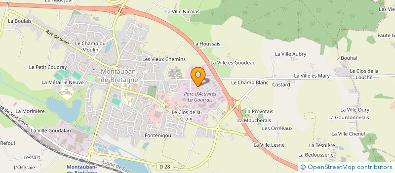 localisation de l'entreprise FLO & BUSINESS  MONTAUBAN-DE-BRETAGNE