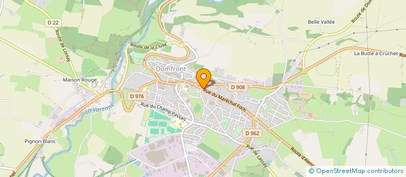 localisation de l'entreprise FLO IMMO à DOMFRONT EN POIRAIE