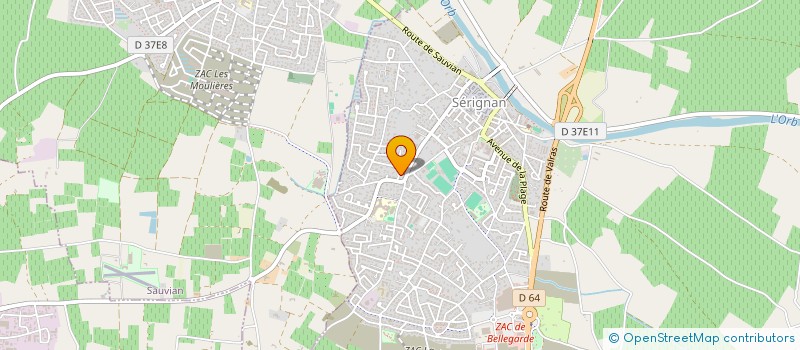 localisation de l'entreprise FLO NAILS & LASH ACADEMY à SERIGNAN