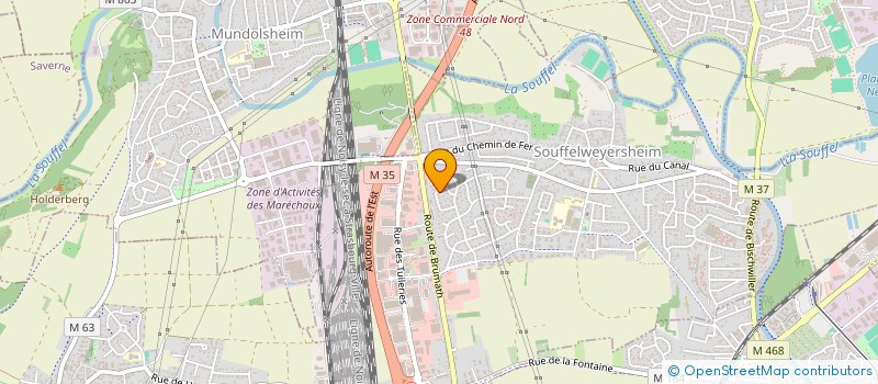 localisation de l'entreprise FLOBERT à SOUFFELWEYERSHEIM