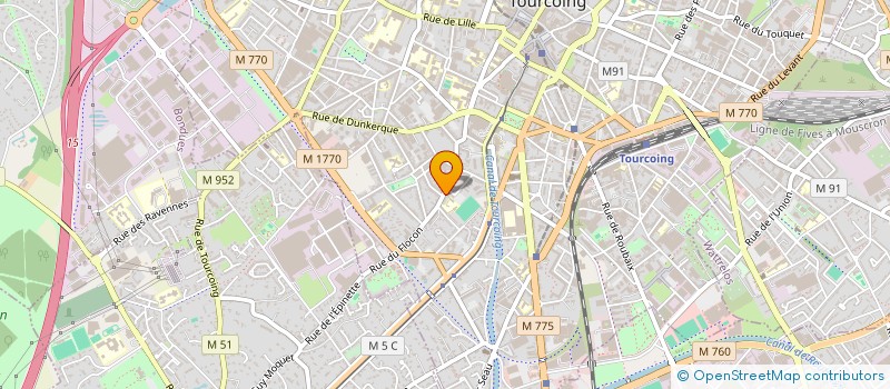localisation de l'entreprise FLOCALU 2000 à TOURCOING