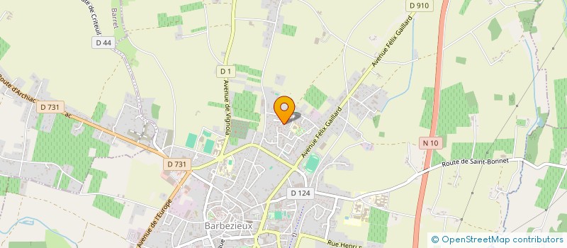 localisation de l'entreprise FLOMAGA  BARBEZIEUX-SAINT-HILAIRE