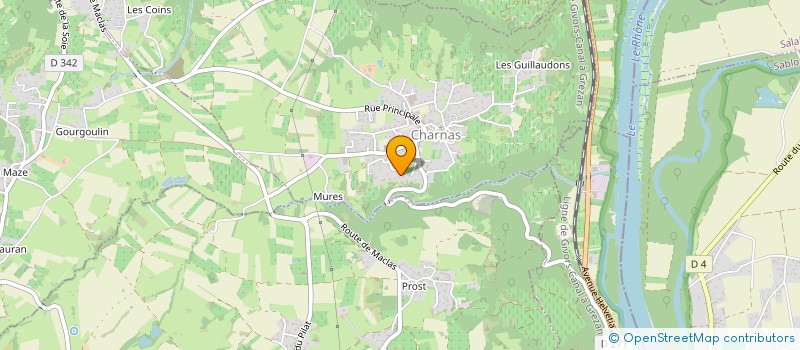 localisation de l'entreprise FLOMAZES  CHARNAS