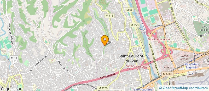 localisation de l'entreprise FLOR PROD à SAINT-LAURENT-DU-VAR