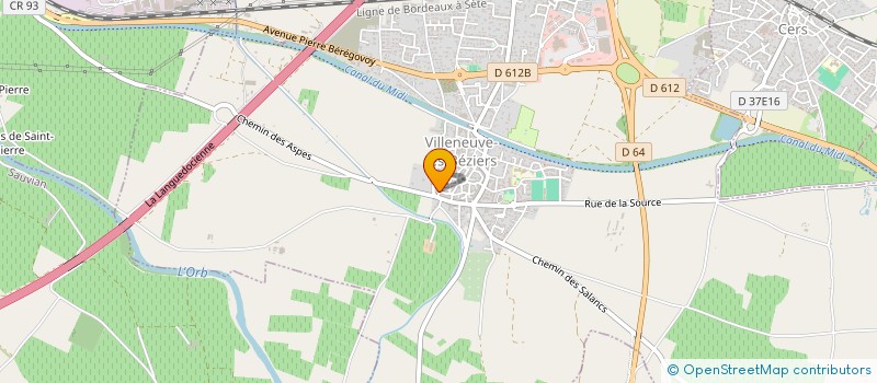 localisation de l'entreprise FLORA à VILLENEUVE-LES-BEZIERS