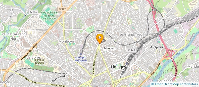 localisation de l'entreprise FLORALIM à LIMOGES