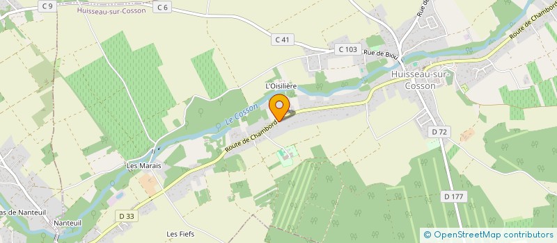 localisation de l'entreprise FLORALINE  HUISSEAU-SUR-COSSON