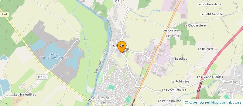 localisation de l'entreprise FLORANCE HABITAT à SEICHES-SUR-LE-LOIR