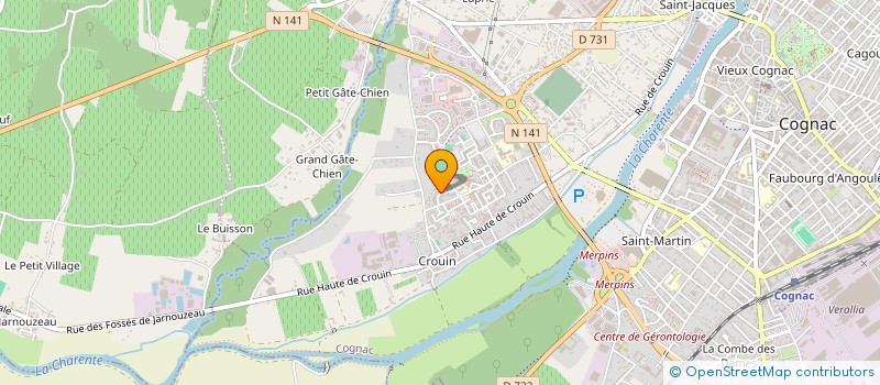 localisation de l'entreprise FLORANE à COGNAC