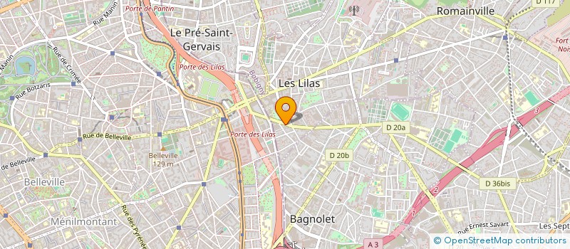 localisation de l'entreprise FLORANT à LES LILAS