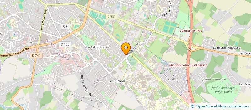 localisation de l'entreprise FLORDIS à POITIERS