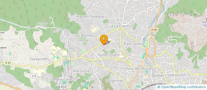 localisation de l'entreprise FLORE-ANGE  TOULON