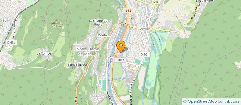 localisation de l'entreprise FLOREAL à VIZILLE