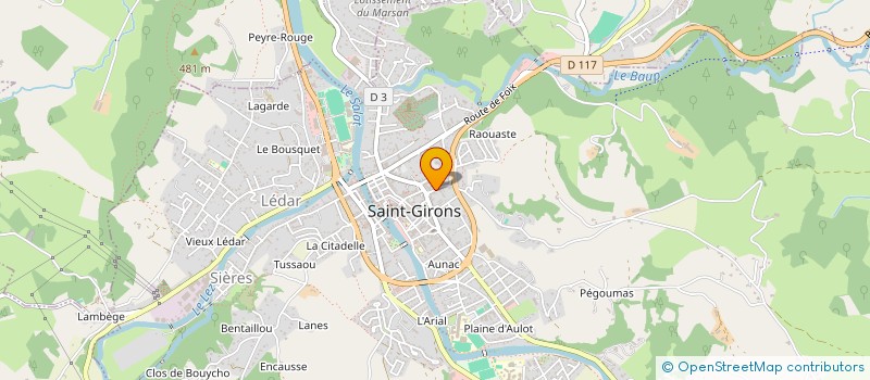 localisation de l'entreprise FLOREG à SAINT-GIRONS