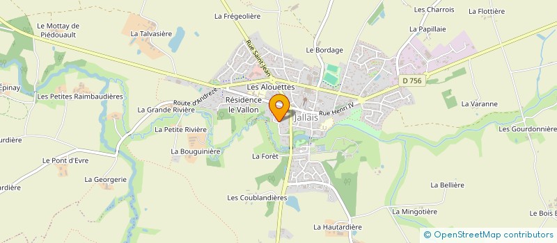 localisation de l'entreprise FLORELIE DECO JA à BEAUPREAU-EN-MAUGES