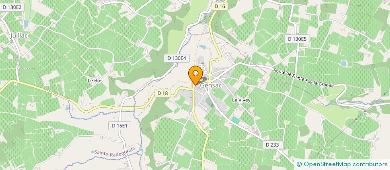 localisation de l'entreprise FLORELLE SARL à GENSAC