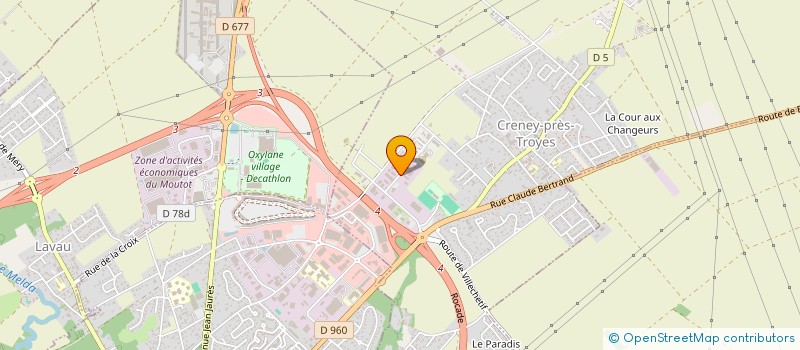 localisation de l'entreprise FLORELO PATISSERIE  CRENEY-PRES-TROYES