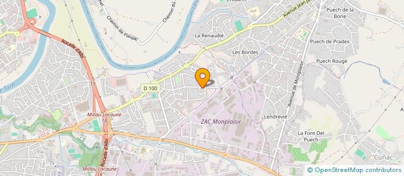 localisation de l'entreprise FLOREM à ALBI