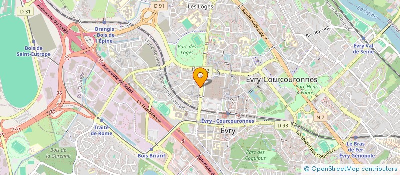 localisation de l'entreprise FLORENCE COIFFURE à EVRY-COURCOURONNES