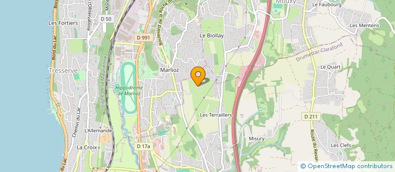 localisation de l'entreprise FLORENCE LECUYER HORIZONS  DRUMETTAZ-CLARAFOND