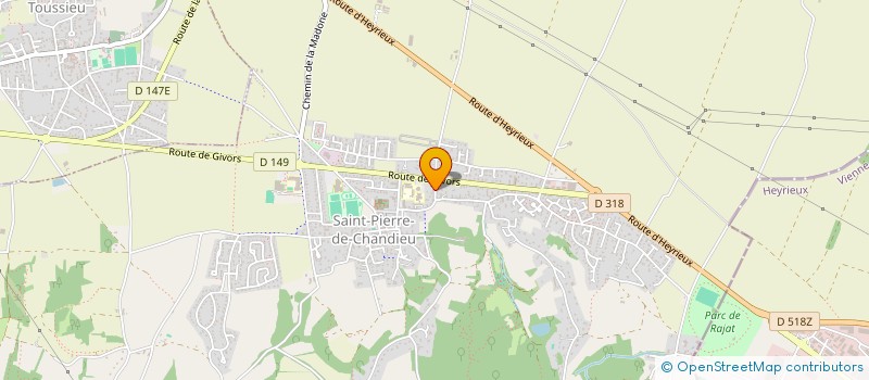 localisation de l'entreprise FLORET TRAVAUX AGRICOLES  SAINT-PIERRE-DE-CHANDIEU