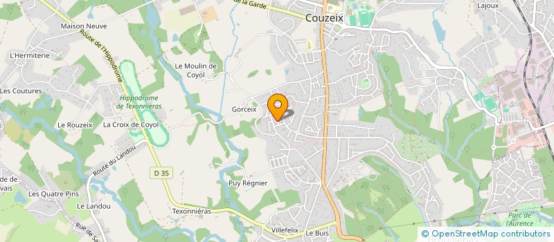 localisation de l'entreprise FLORETTE à COUZEIX