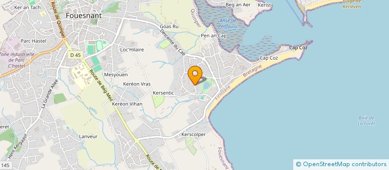 localisation de l'entreprise FLORI INVEST  FOUESNANT