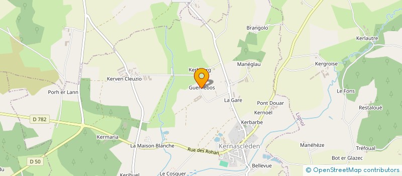 localisation de l'entreprise FLORIAN DUCLOS  KERNASCLEDEN