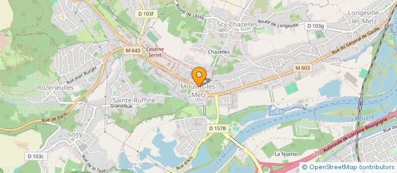 localisation de l'entreprise FLORIANE COIFFURE à MOULINS-LES-METZ