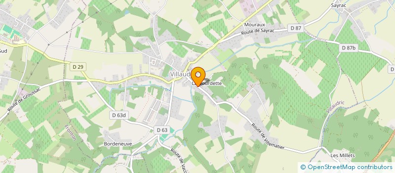 localisation de l'entreprise FLORIANE POTIER à VILLAUDRIC