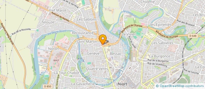 localisation de l'entreprise FLORILYS à NIORT