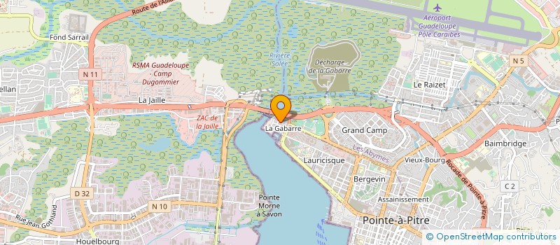 localisation de l'entreprise FLORIMET à POINTE-A-PITRE