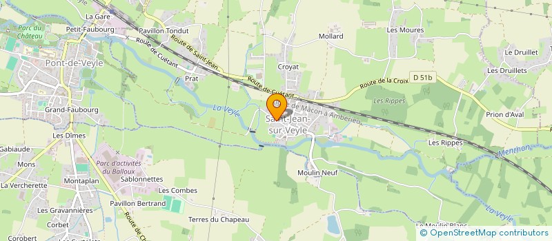 localisation de l'entreprise FLORIN PONCET  SAINT-JEAN-SUR-VEYLE