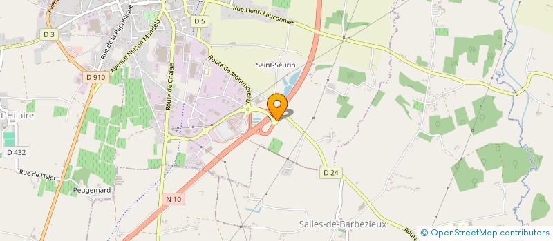 localisation de l'entreprise FLORINNOV à BARBEZIEUX-SAINT-HILAIRE