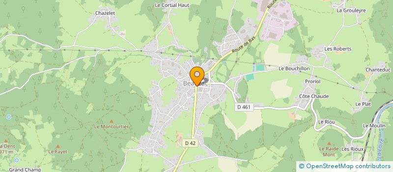 localisation de l'entreprise FLORO BOUCHERIE  BEAUZAC