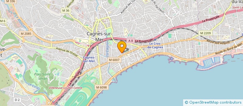 localisation de l'entreprise FLOS à CAGNES-SUR-MER
