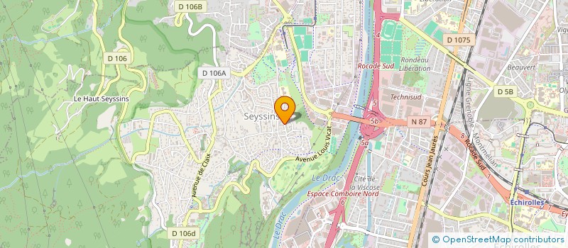 localisation de l'entreprise FLOVALIRIS à SEYSSINS