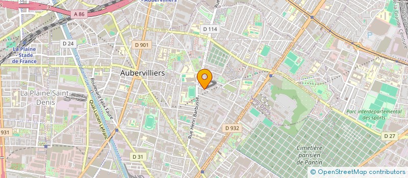 localisation de l'entreprise FLOW à AUBERVILLIERS