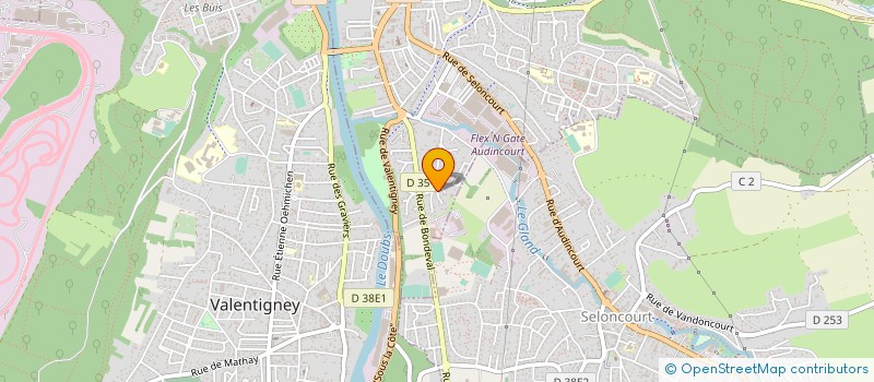 localisation de l'entreprise FLOWER STREET  AUDINCOURT