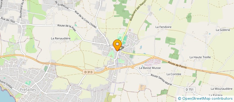 localisation de l'entreprise FLOWR à LA PLAINE-SUR-MER
