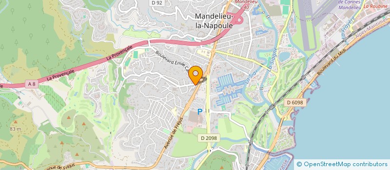 localisation de l'entreprise FLOYETE à MANDELIEU-LA-NAPOULE